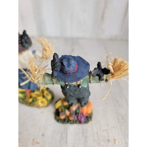 Vintage scarecrow ceramic fall farm Halloween set figure - Picture 7 of 10